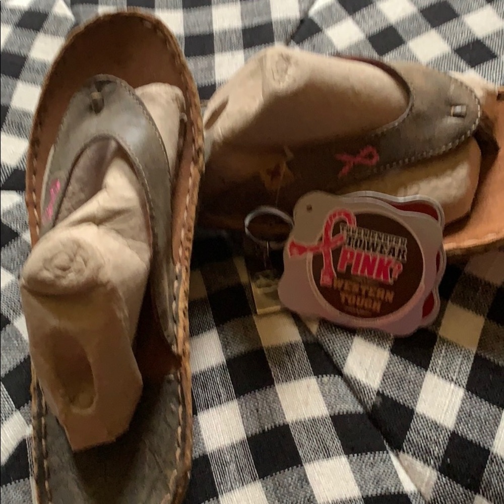 Tough enough to wear pink Twisted X sandals